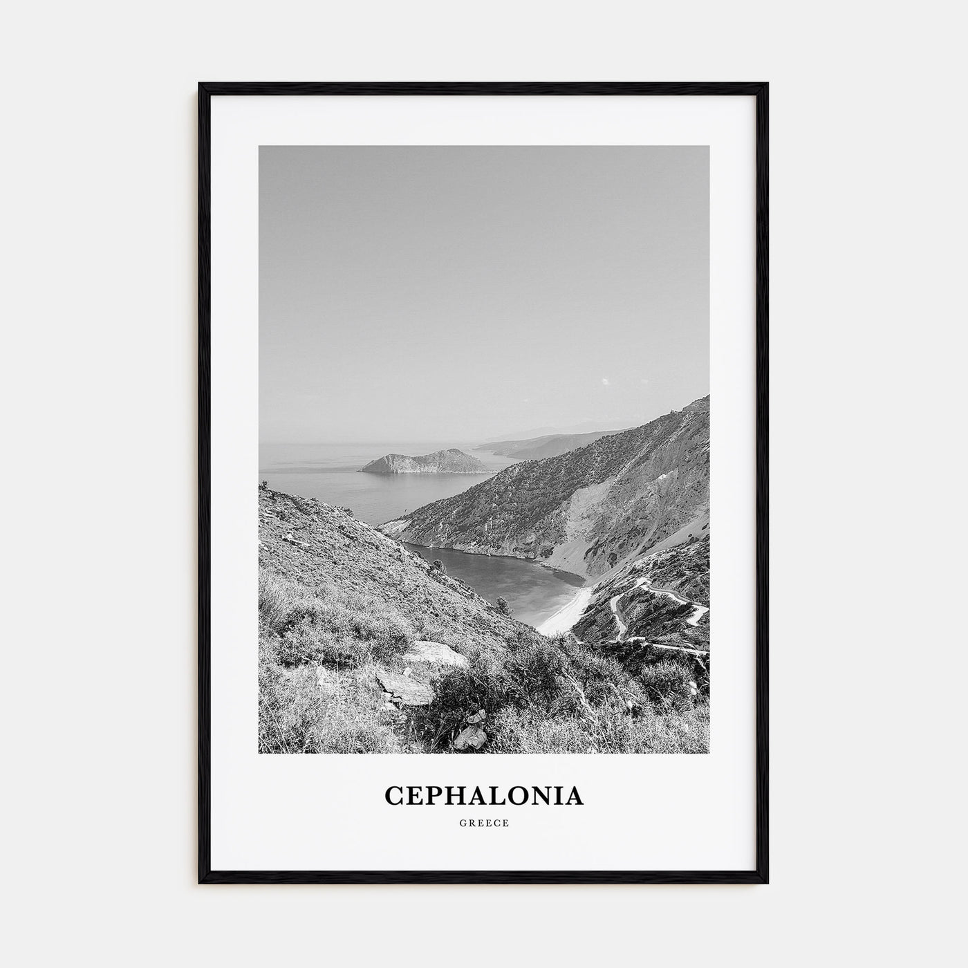 Cephalonia Portrait B&W Poster