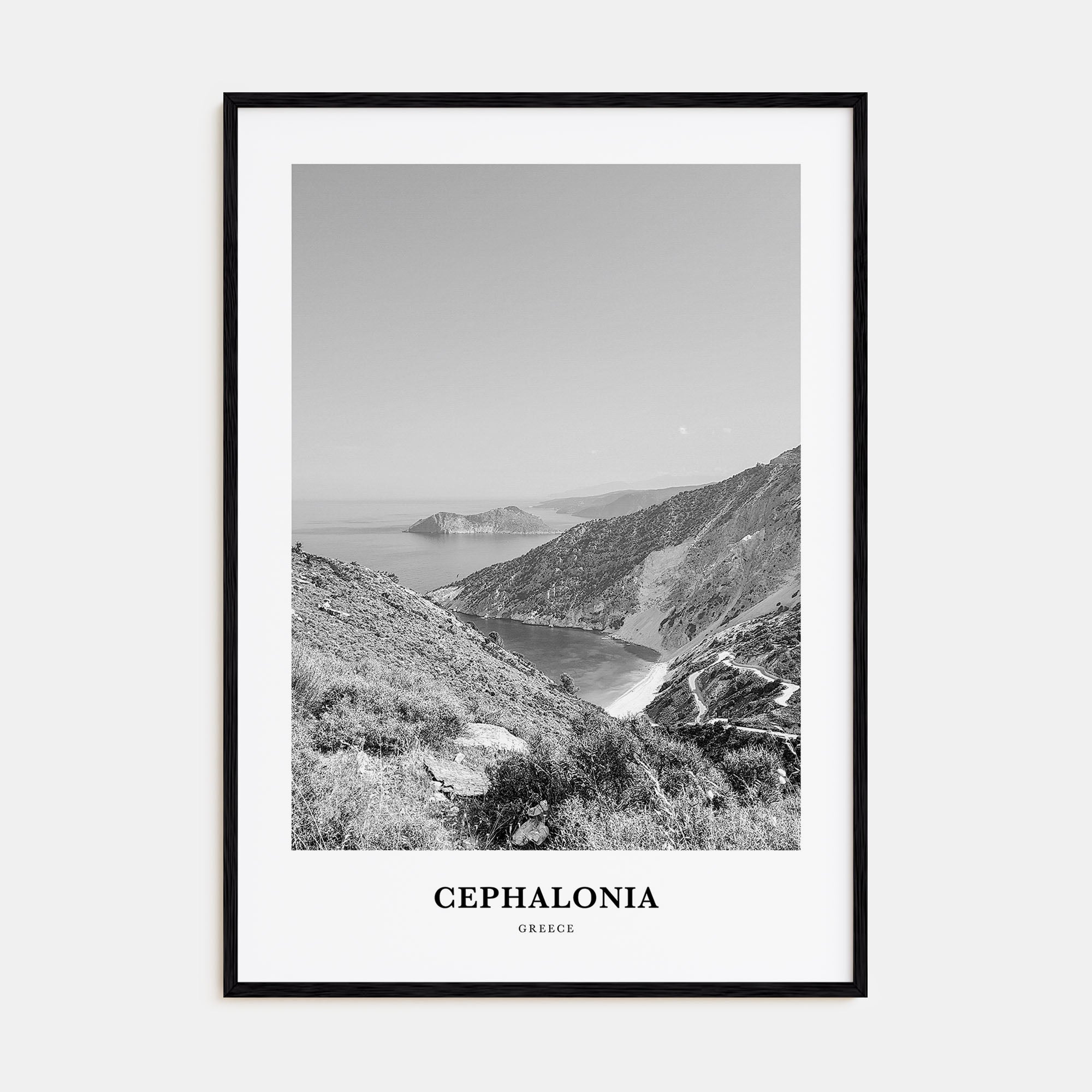 Cephalonia Portrait B&W Poster