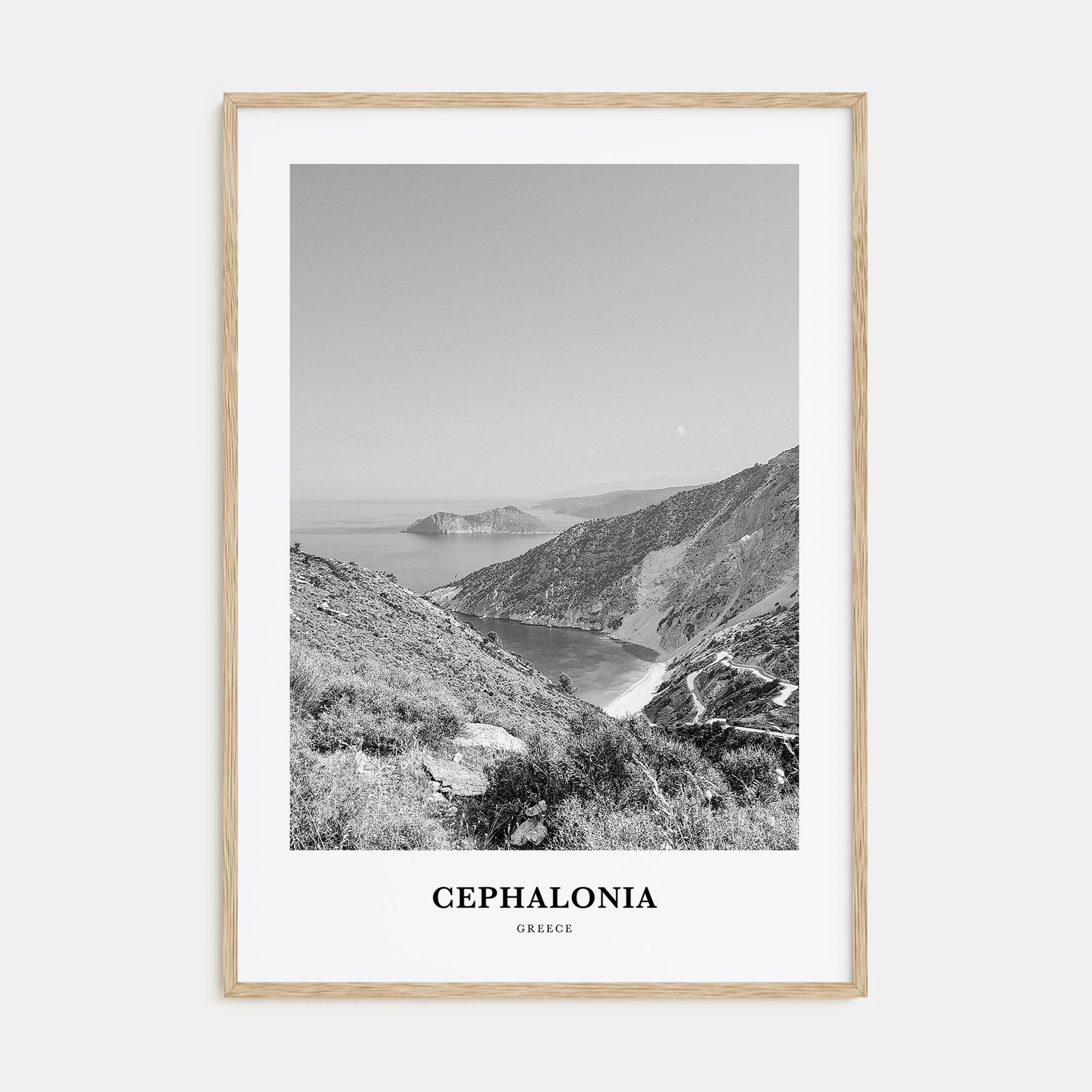 Cephalonia Portrait B&W Poster