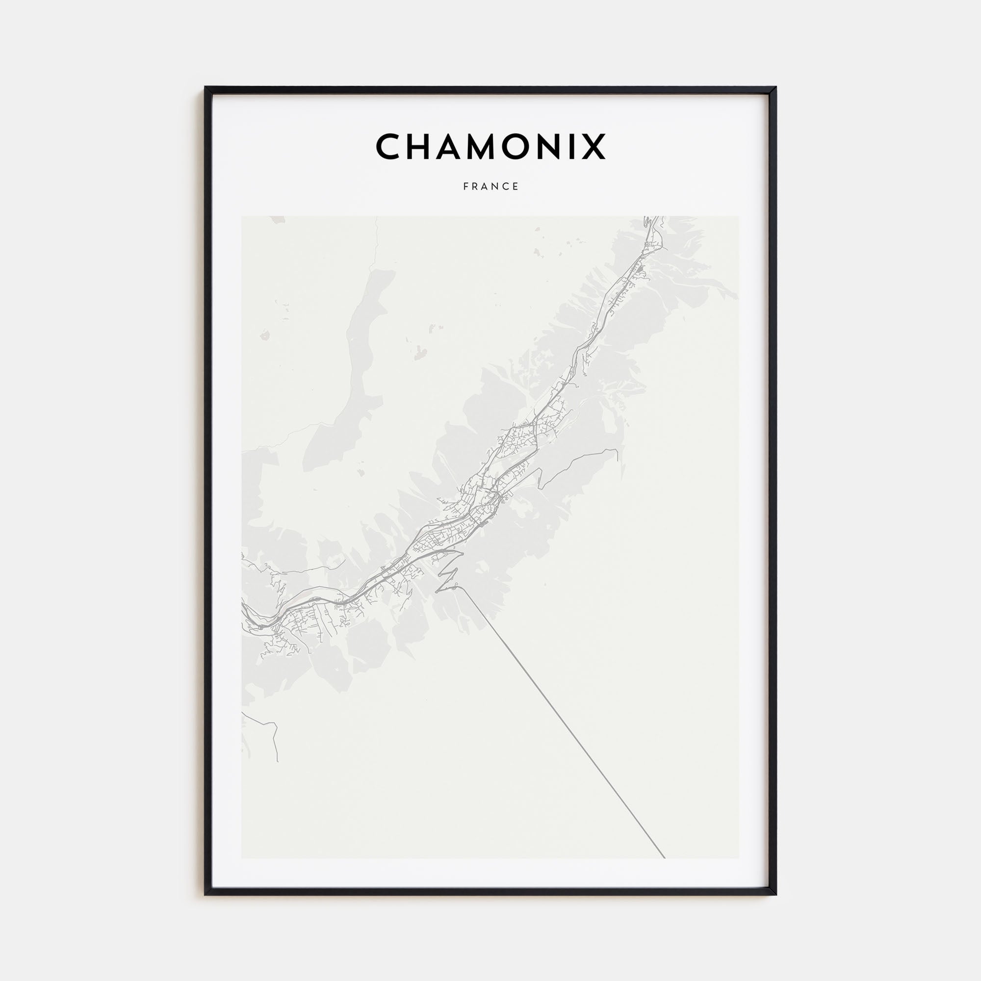 Chamonix Map Portrait Poster