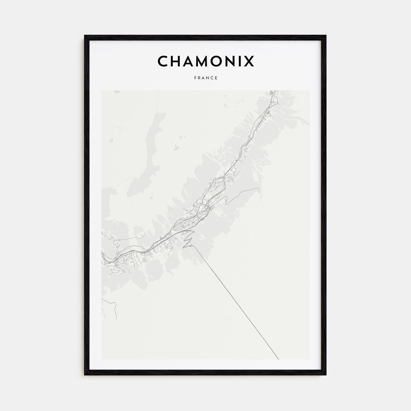 Chamonix Map Portrait Poster