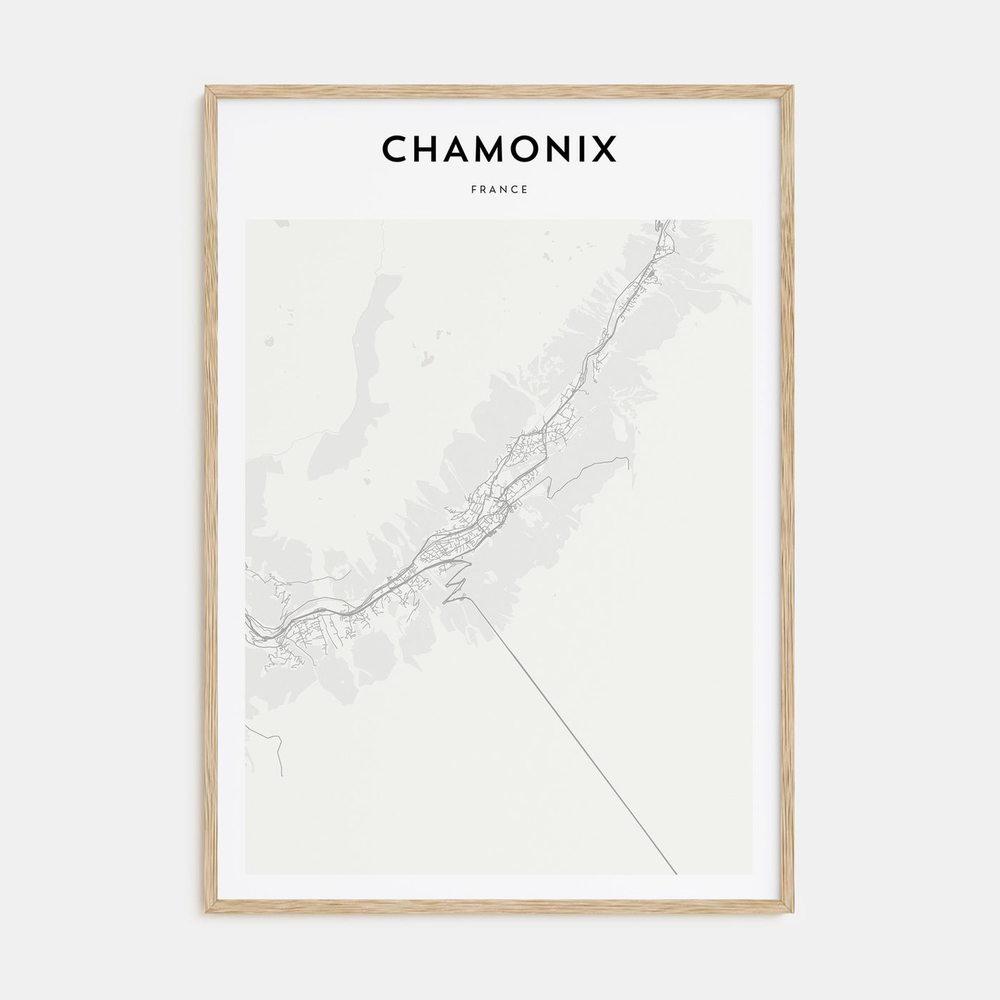 Chamonix Map Portrait Poster