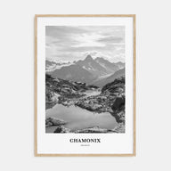 Chamonix Portrait B&W Poster