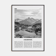 Chamonix Travel B&W Poster