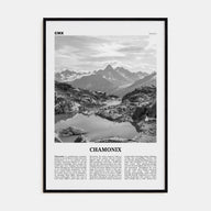 Chamonix Travel B&W Poster