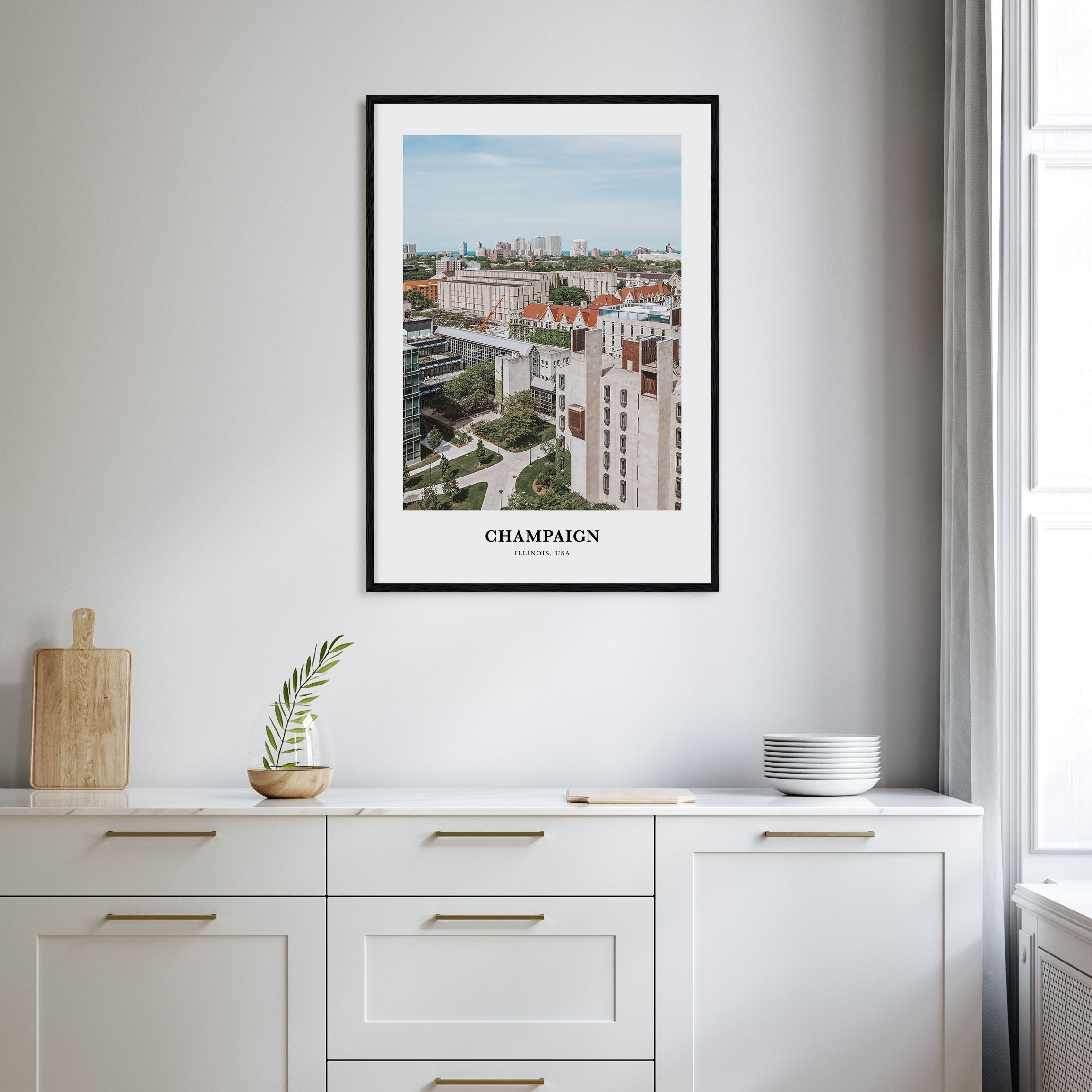 Champaign Portrait Color Poster