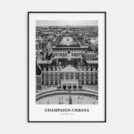 Champaign-Urbana Portrait B&W Poster