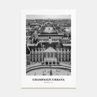 Champaign-Urbana Portrait B&W Poster