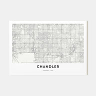 Chandler Map Landscape Poster
