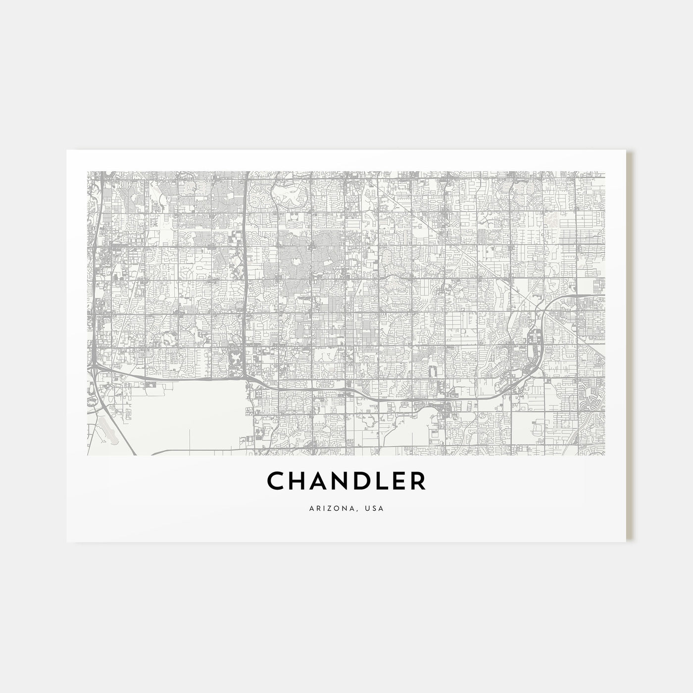 Chandler Map Landscape Poster