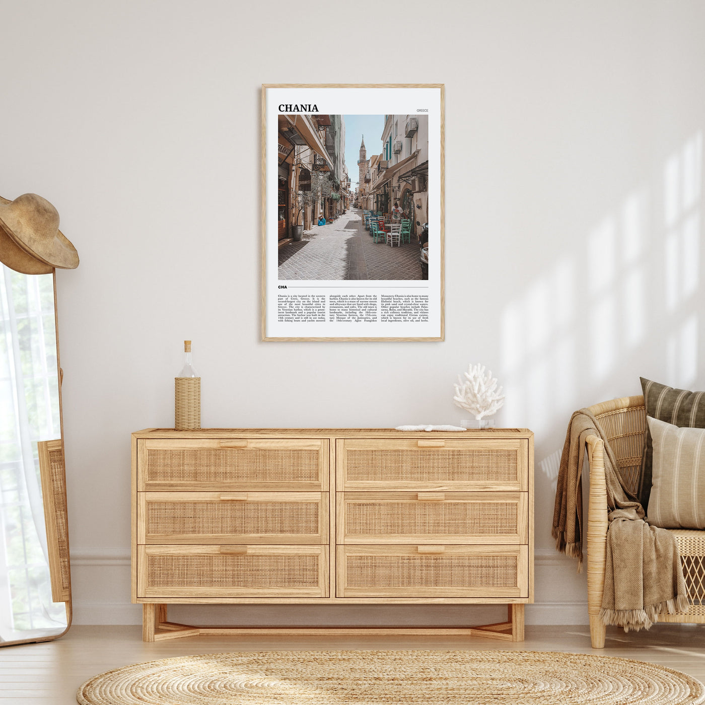 Chania Travel Color Poster