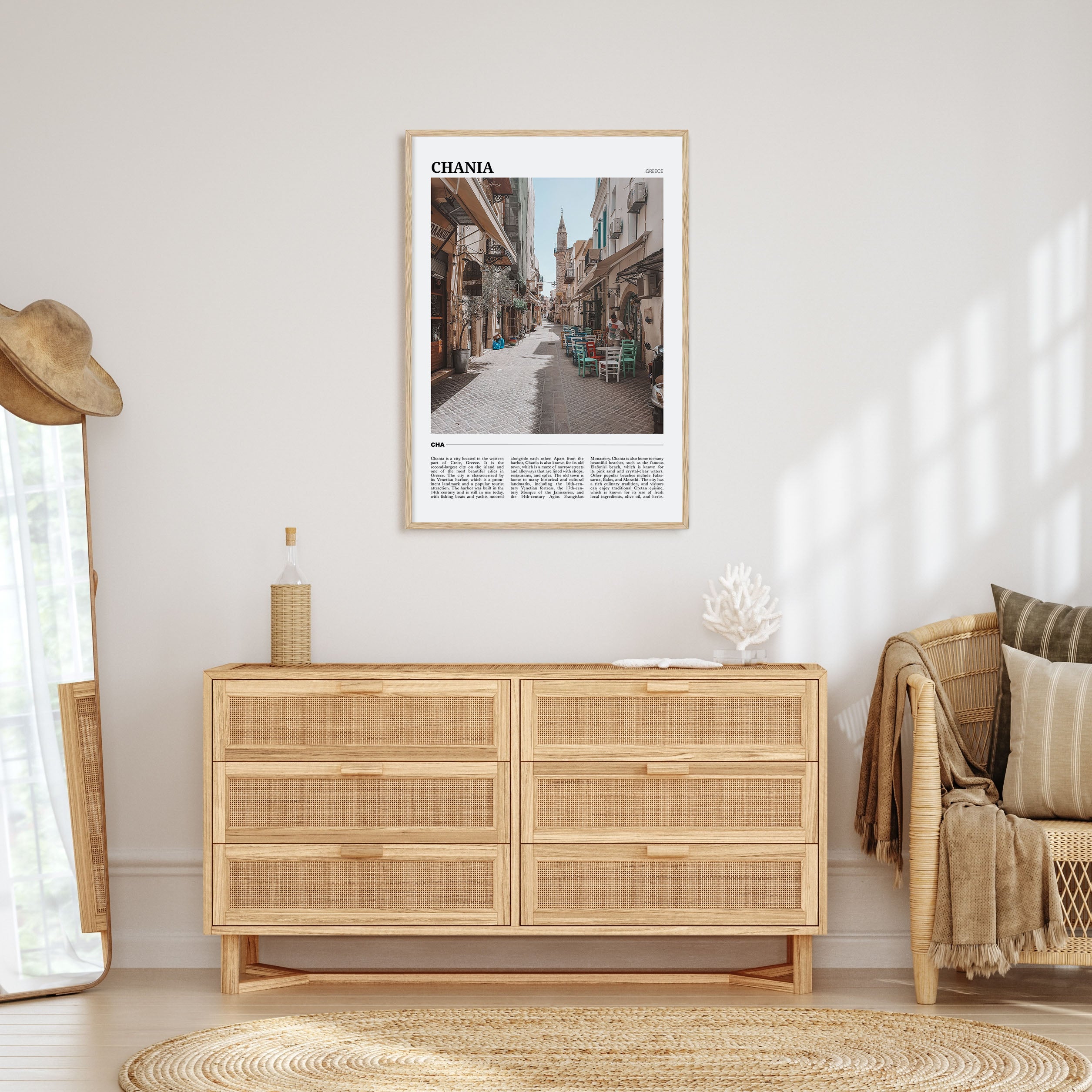Chania Travel Color Poster