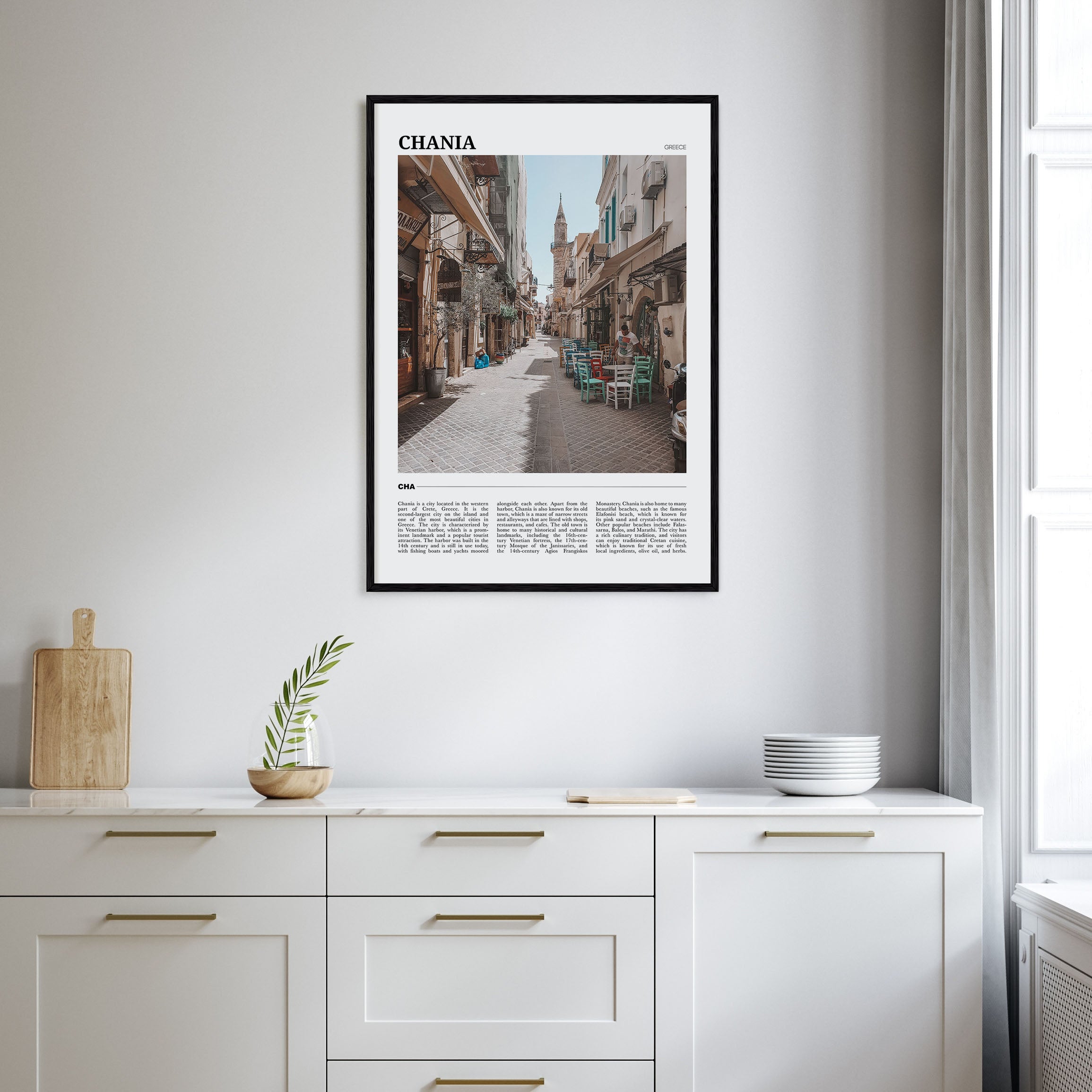 Chania Travel Color Poster