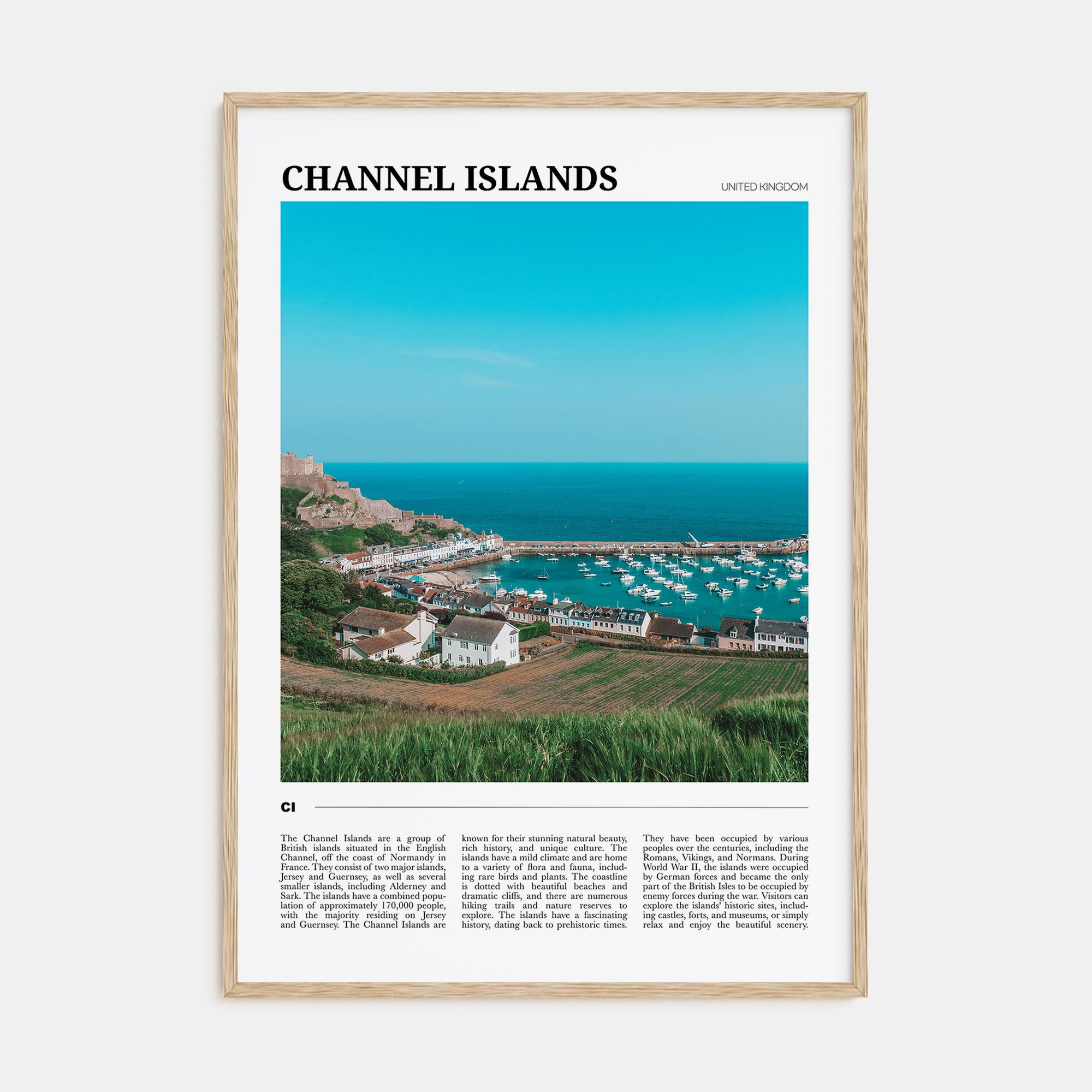 Channel Islands, England Travel Color Poster