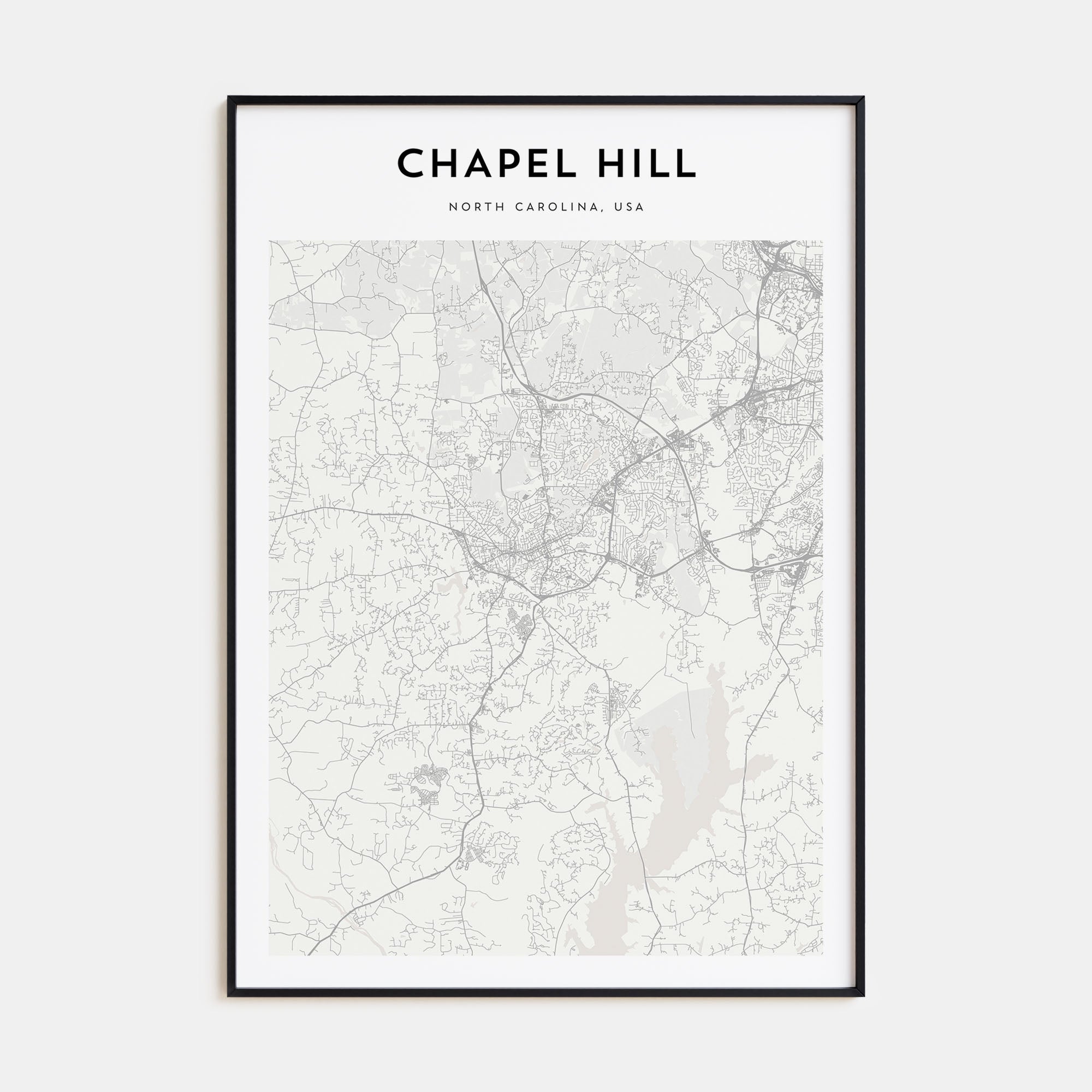 Chapel Hill Map Portrait Poster
