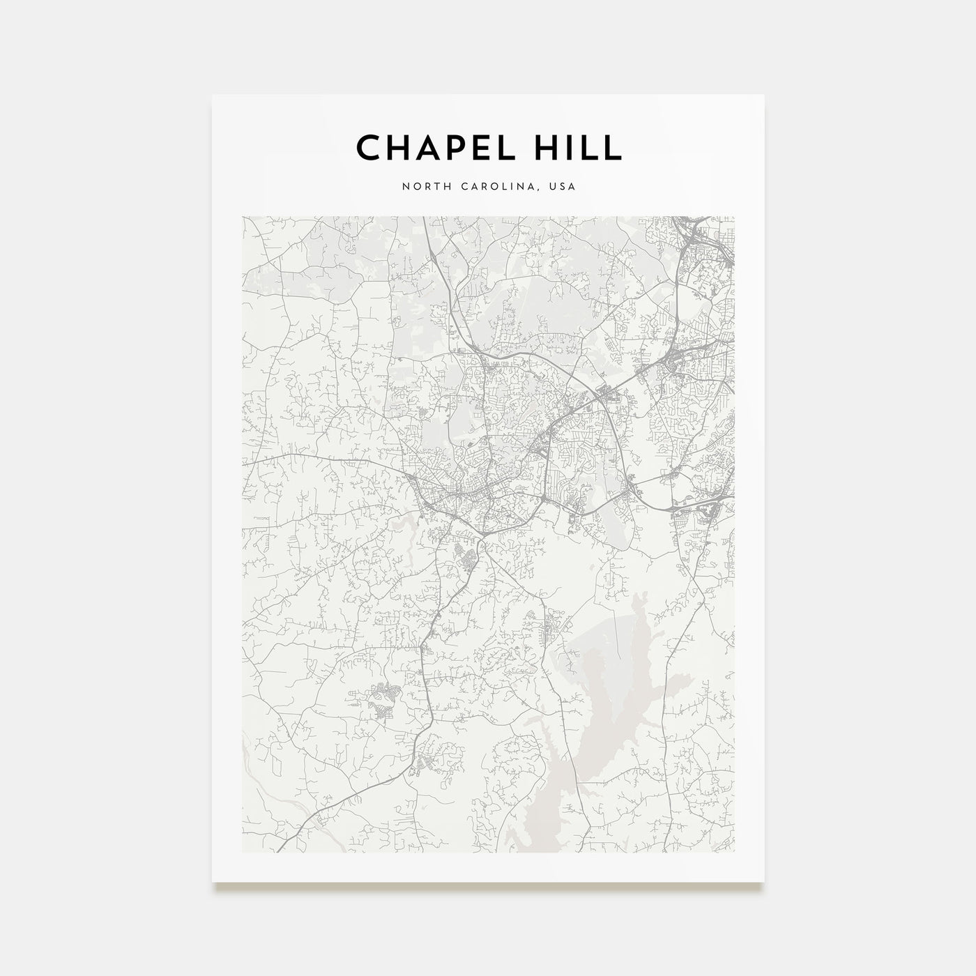 Chapel Hill Map Portrait Poster