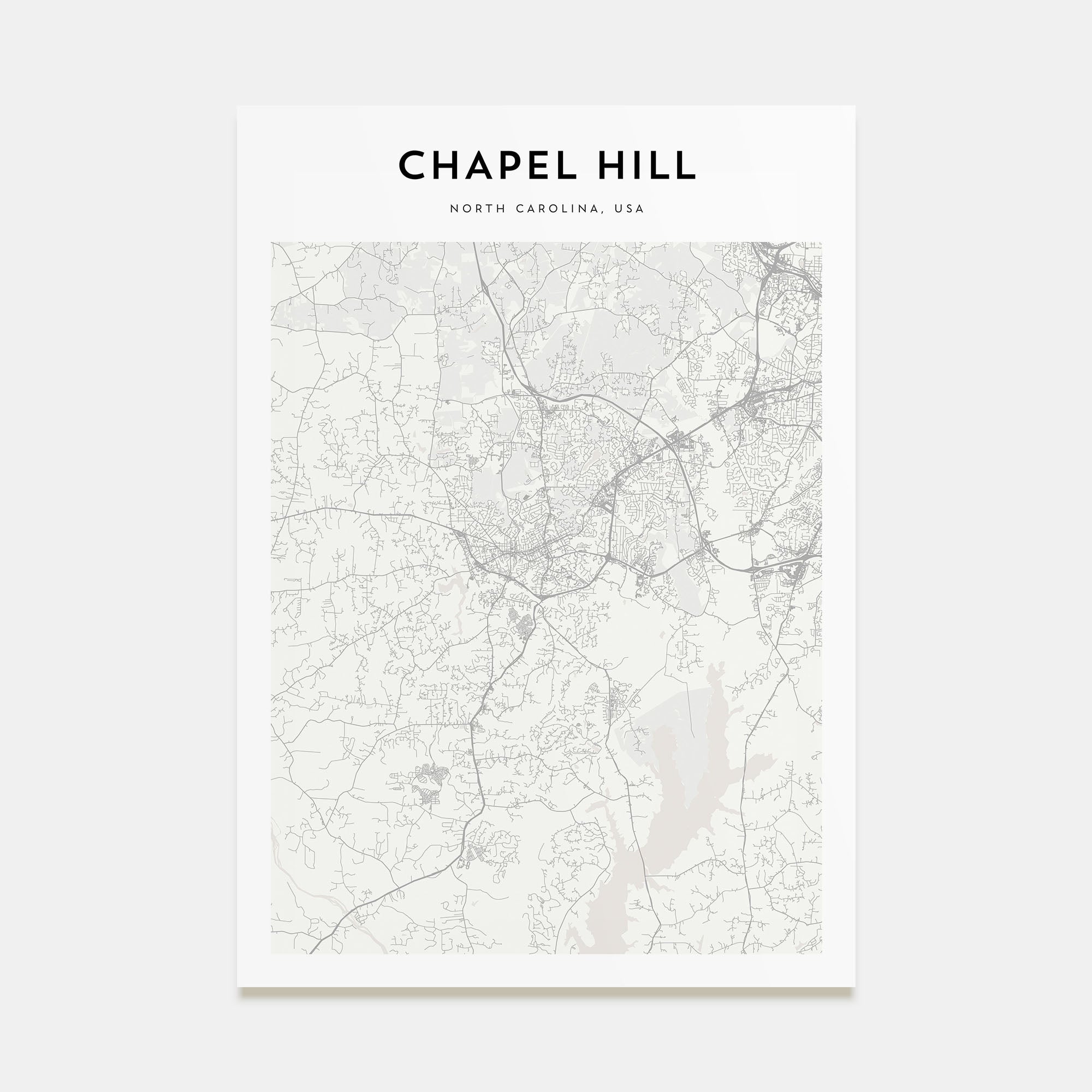 Chapel Hill Map Portrait Poster