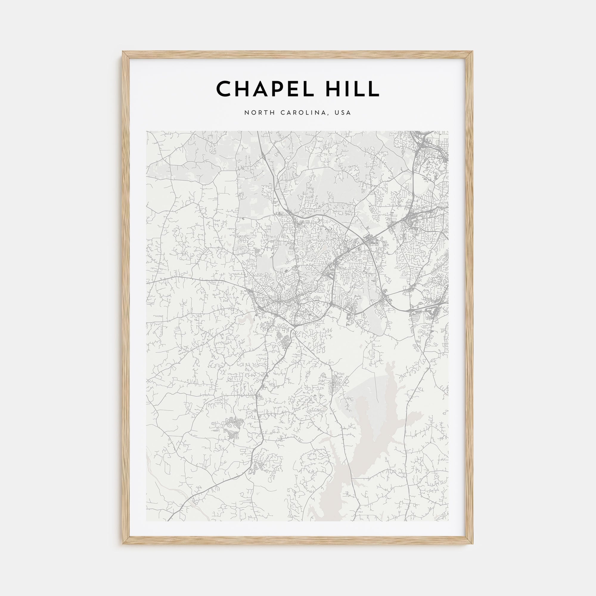 Chapel Hill Map Portrait Poster