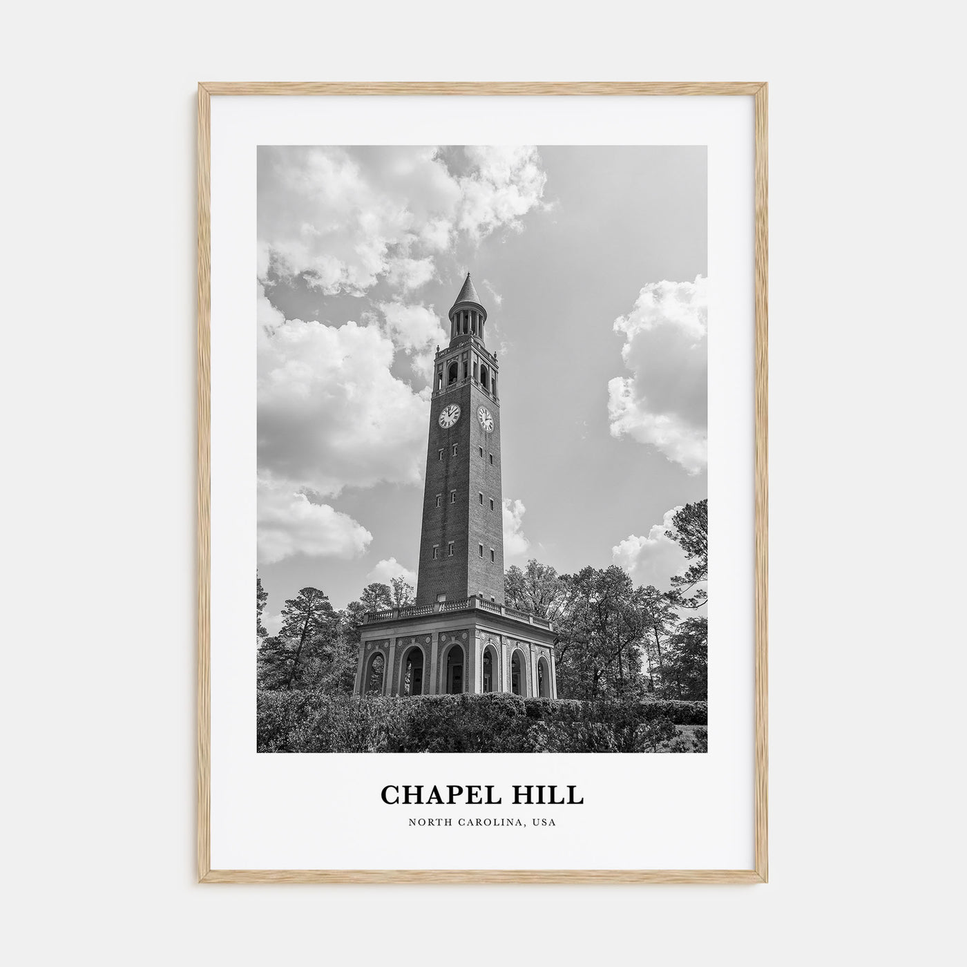 Chapel Hill Portrait B&W Poster