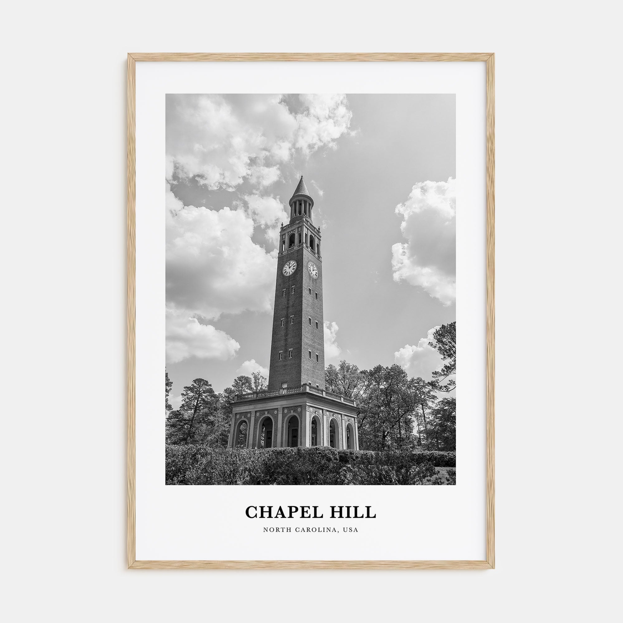 Chapel Hill Portrait B&W Poster