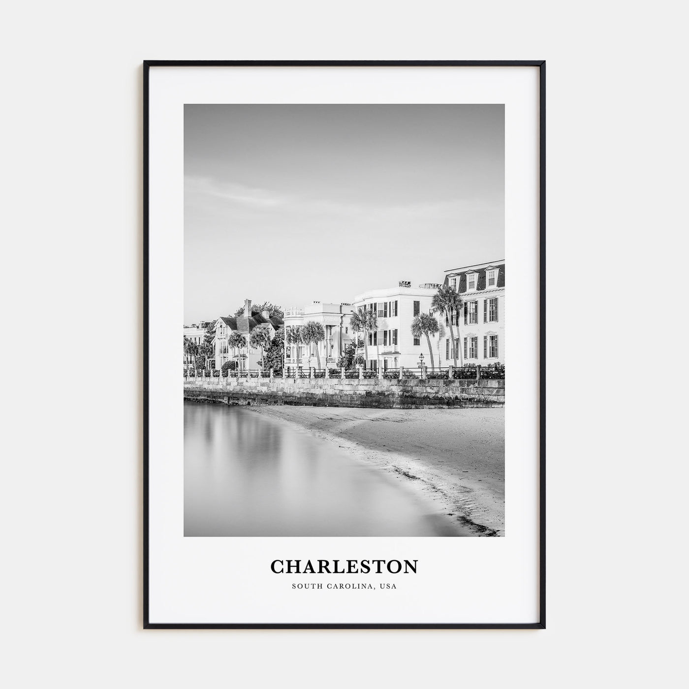 Charleston, South Carolina Portrait B&W No 2 Poster