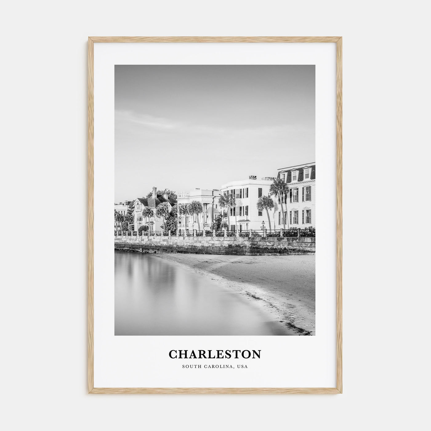 Charleston, South Carolina Portrait B&W No 2 Poster