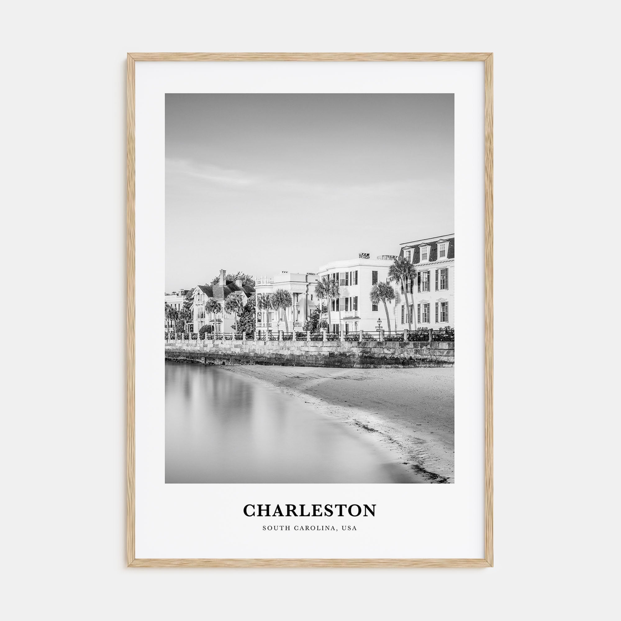 Charleston, South Carolina Portrait B&W No 2 Poster