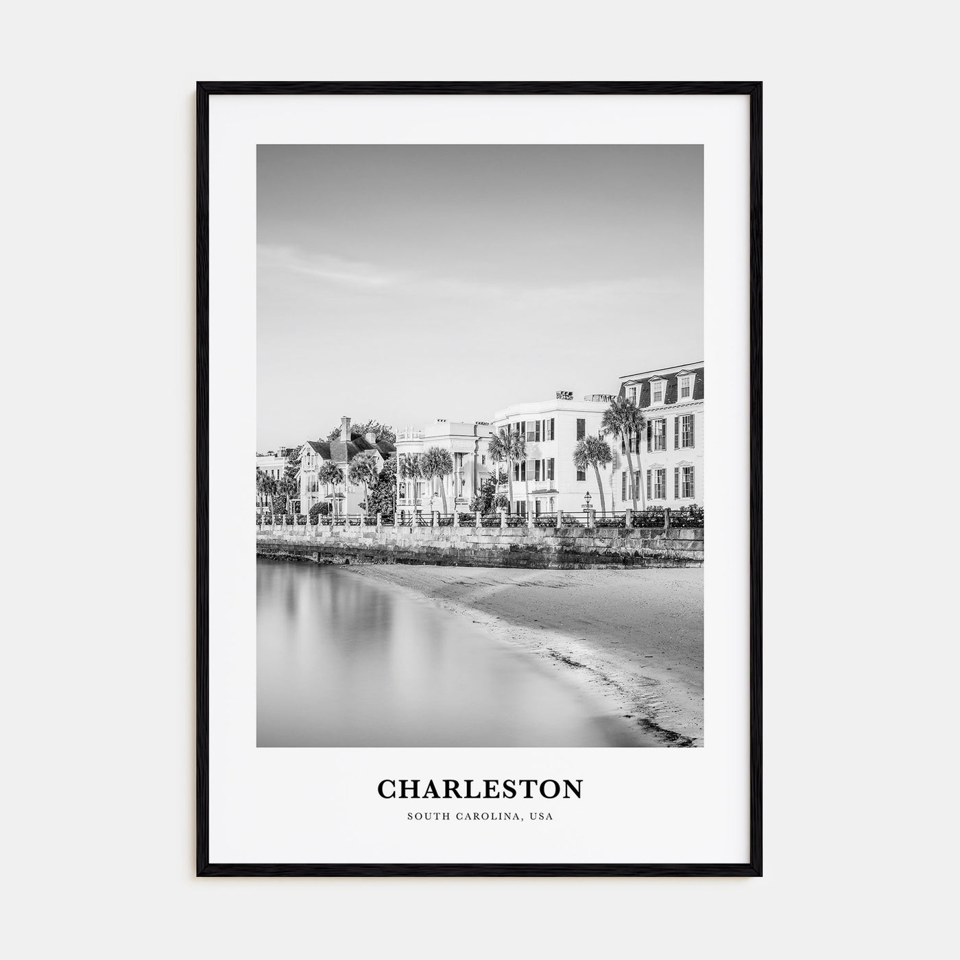 Charleston, South Carolina Portrait B&W No 2 Poster
