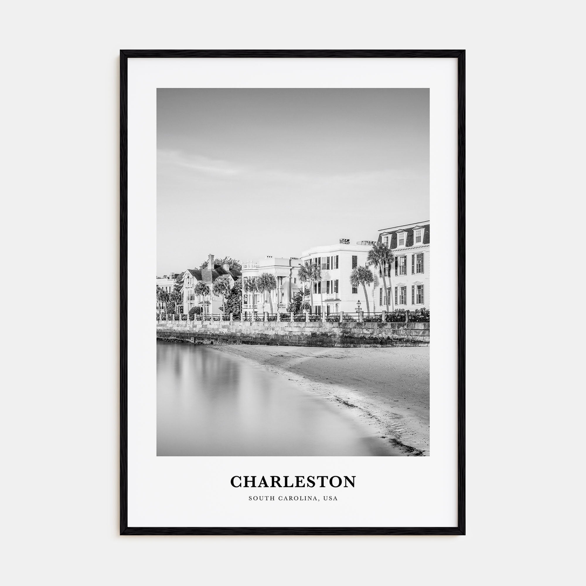 Charleston, South Carolina Portrait B&W No 2 Poster