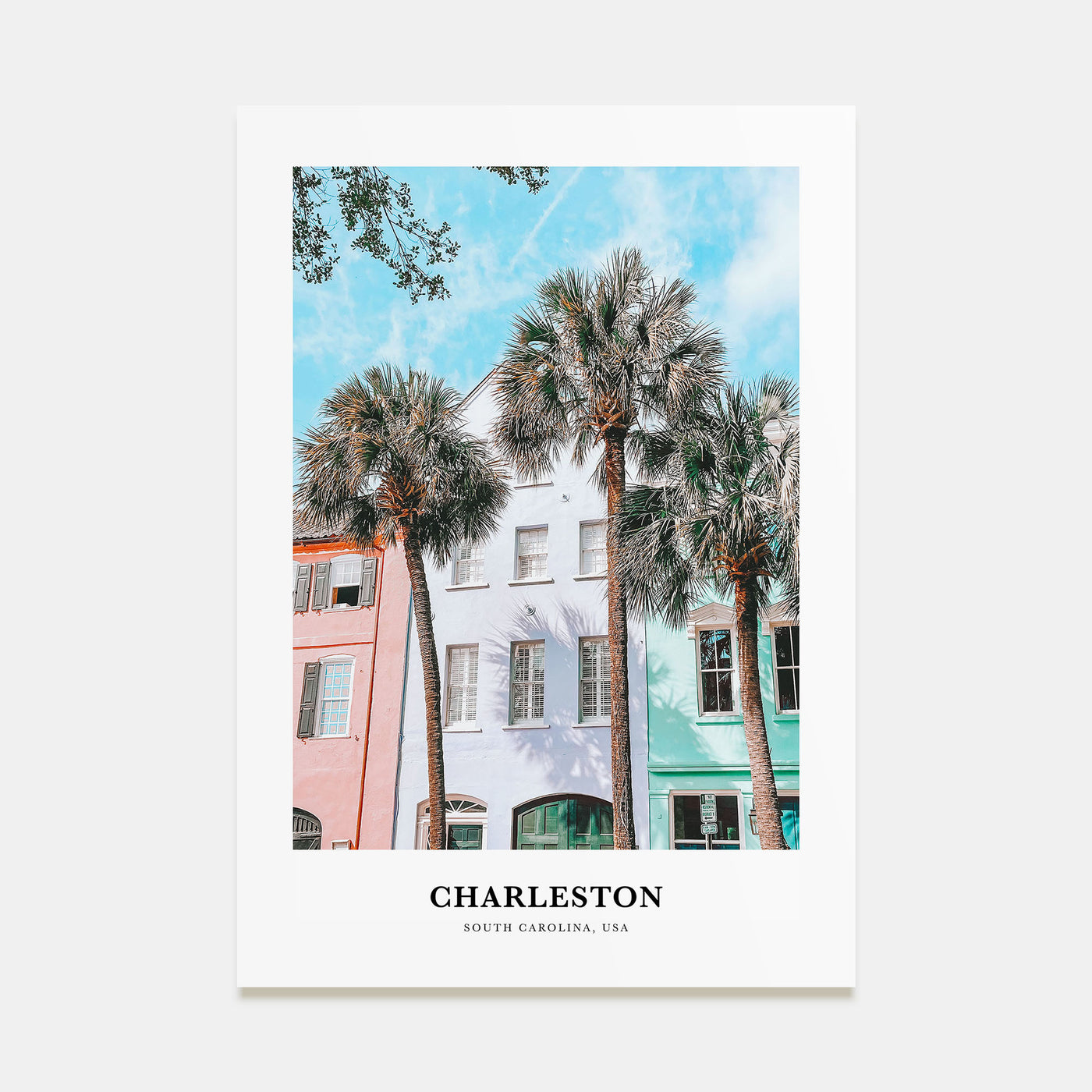 Charleston, South Carolina Portrait Color No 2 Poster