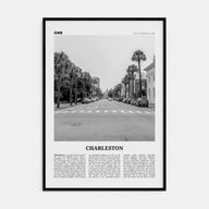Charleston, South Carolina Travel B&W No 2 Poster