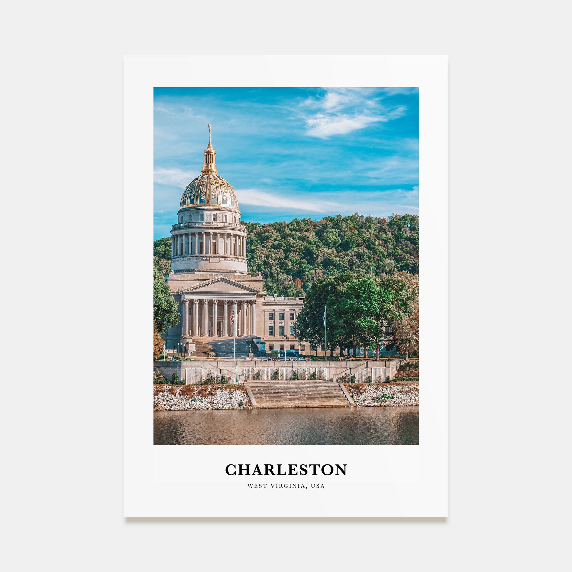 Charleston, West Virginia Portrait Color Poster