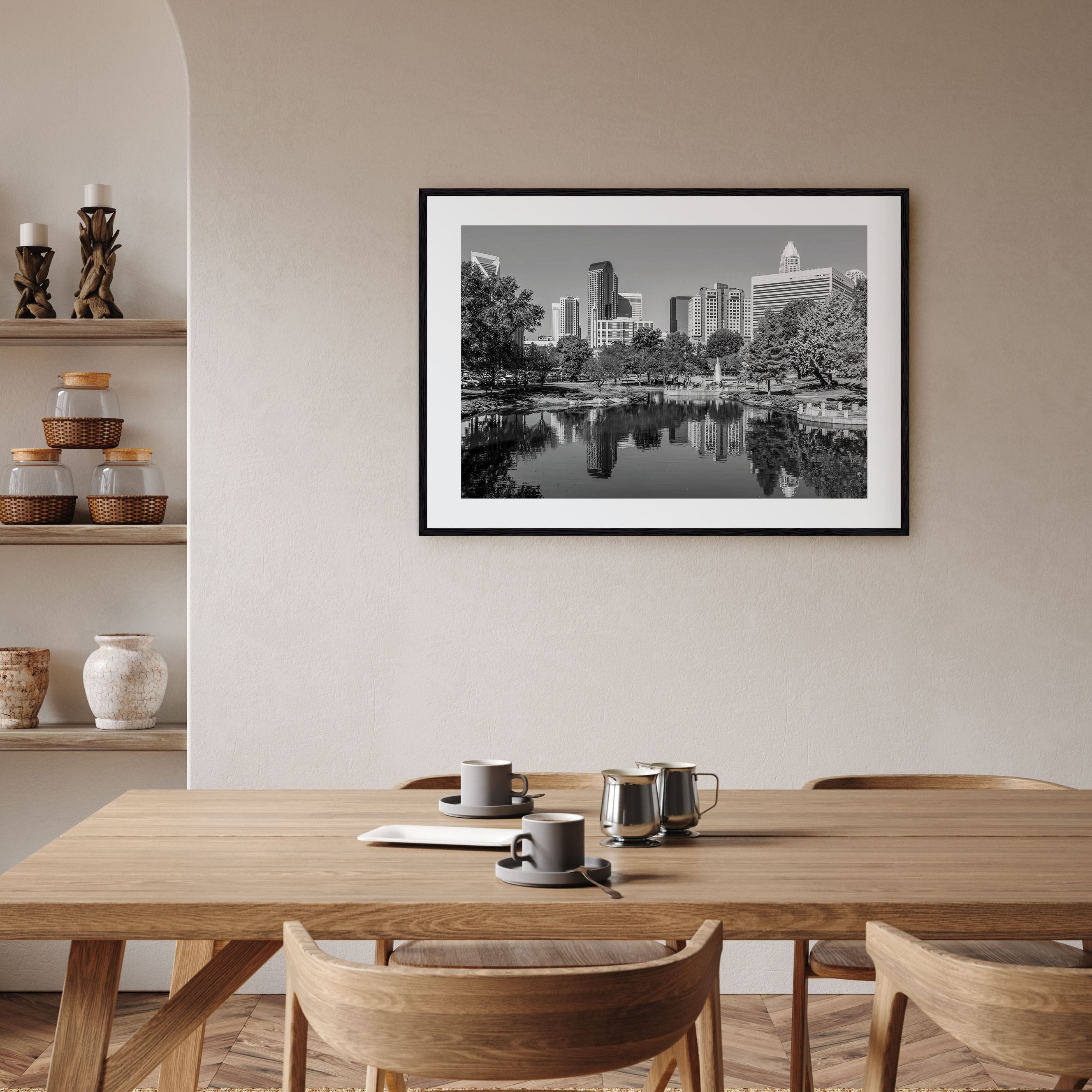 Charlotte Landscape B&W Poster
