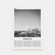 Charlotte Travel B&W No 2 Poster