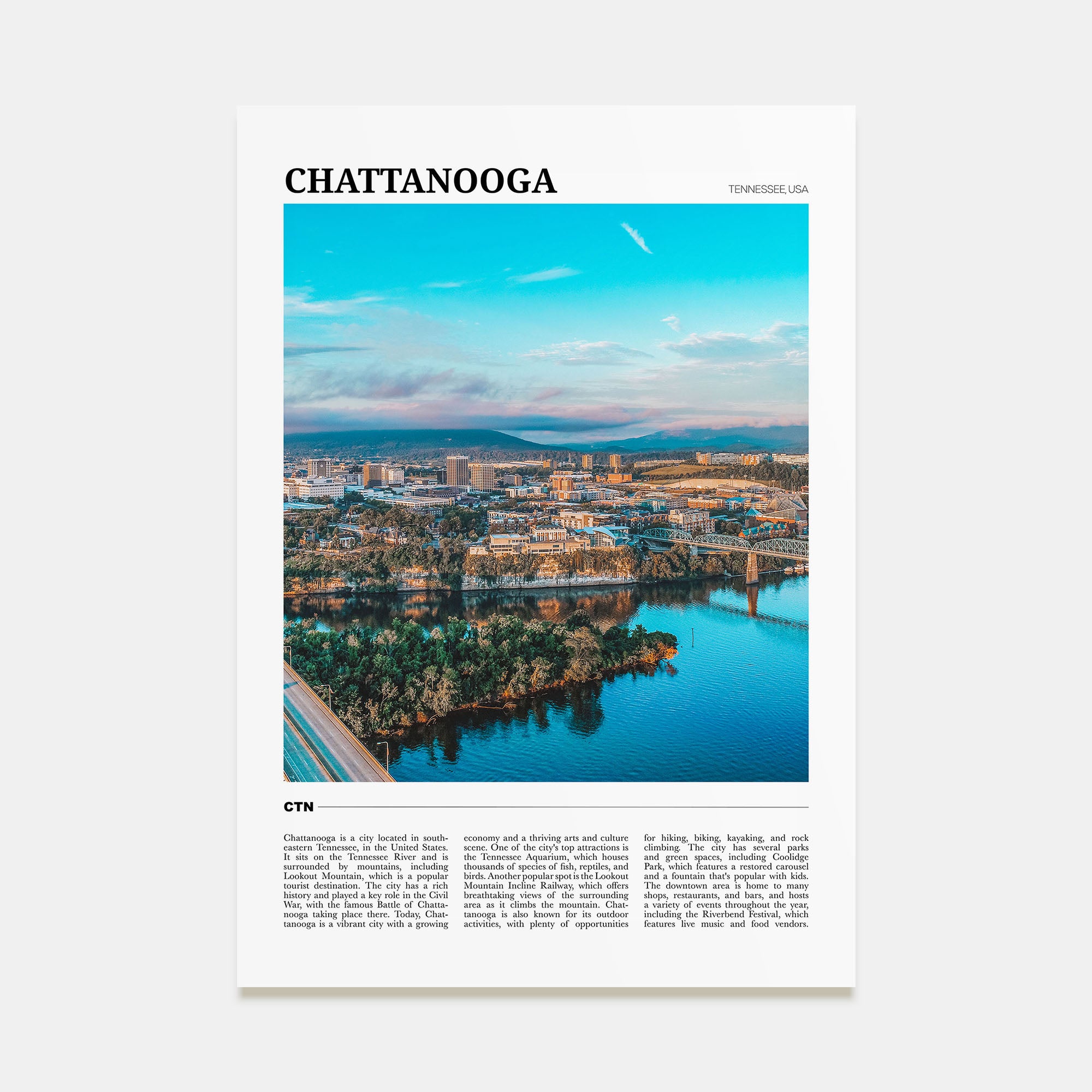 Chattanooga Travel Color Poster