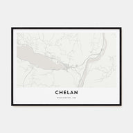Chelan Map Landscape Poster