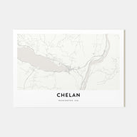 Chelan Map Landscape Poster