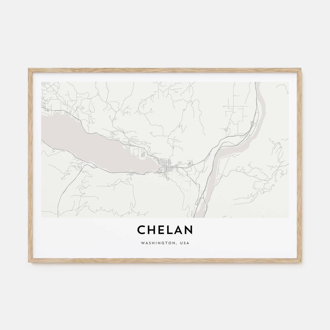 Chelan Map Landscape Poster