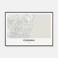 Chennai Map Landscape Poster