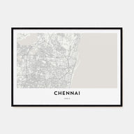 Chennai Map Landscape Poster