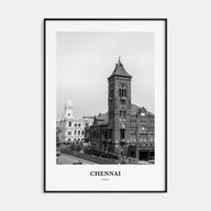 Chennai Portrait B&W Poster