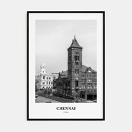 Chennai Portrait B&W Poster