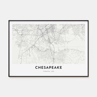 Chesapeake Map Landscape Poster