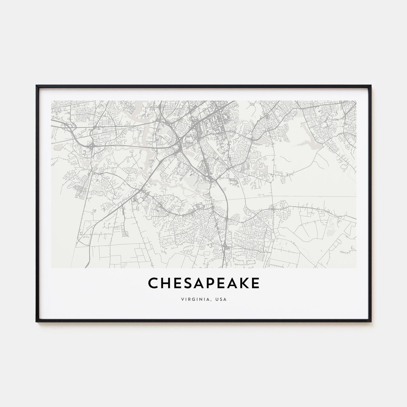Chesapeake Map Landscape Poster