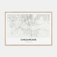 Chesapeake Map Landscape Poster