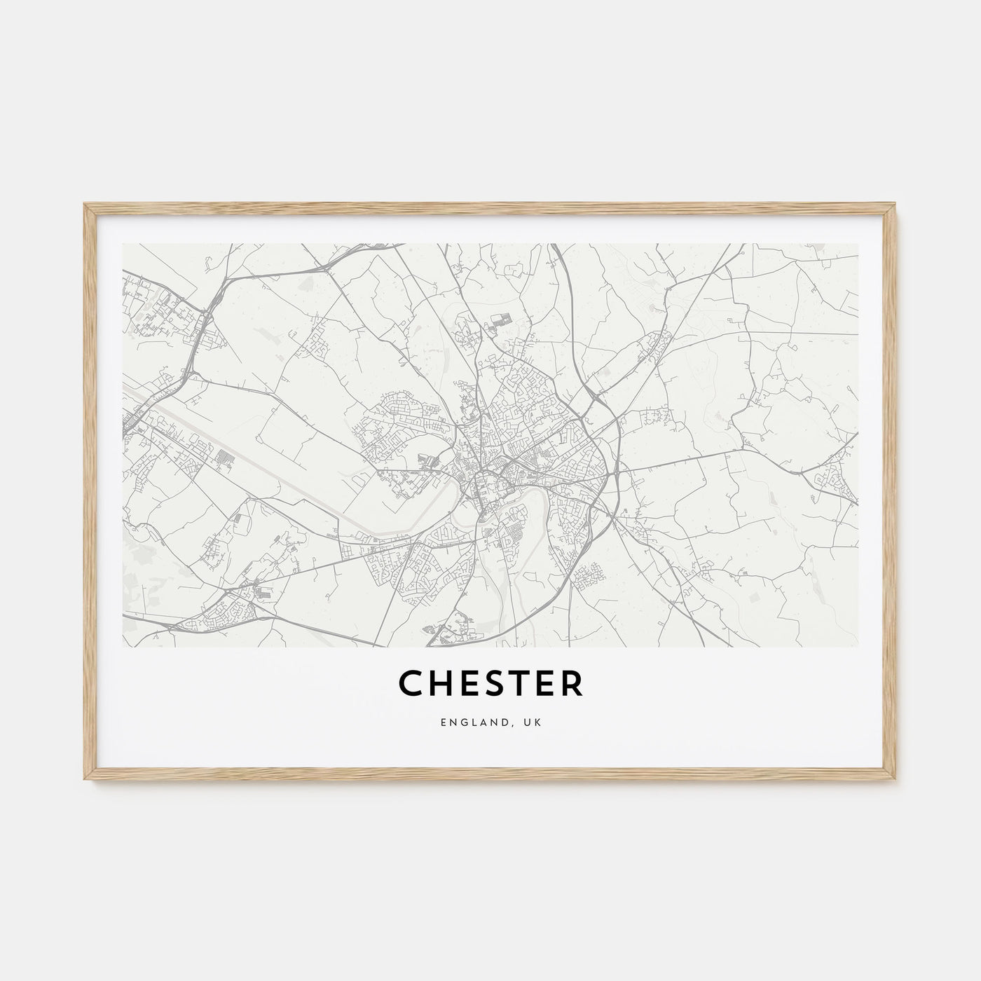 Chester Map Landscape Poster