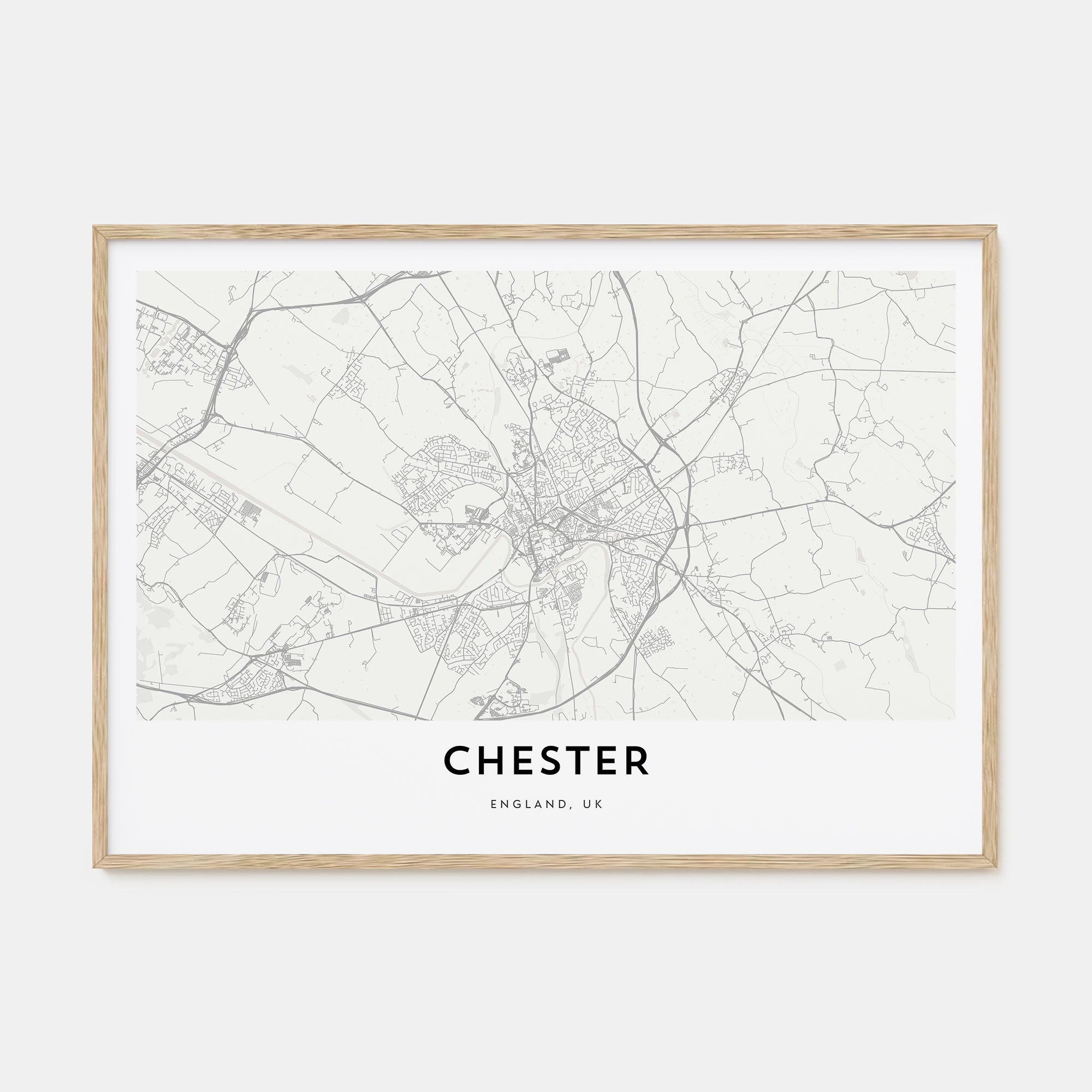 Chester Map Landscape Poster