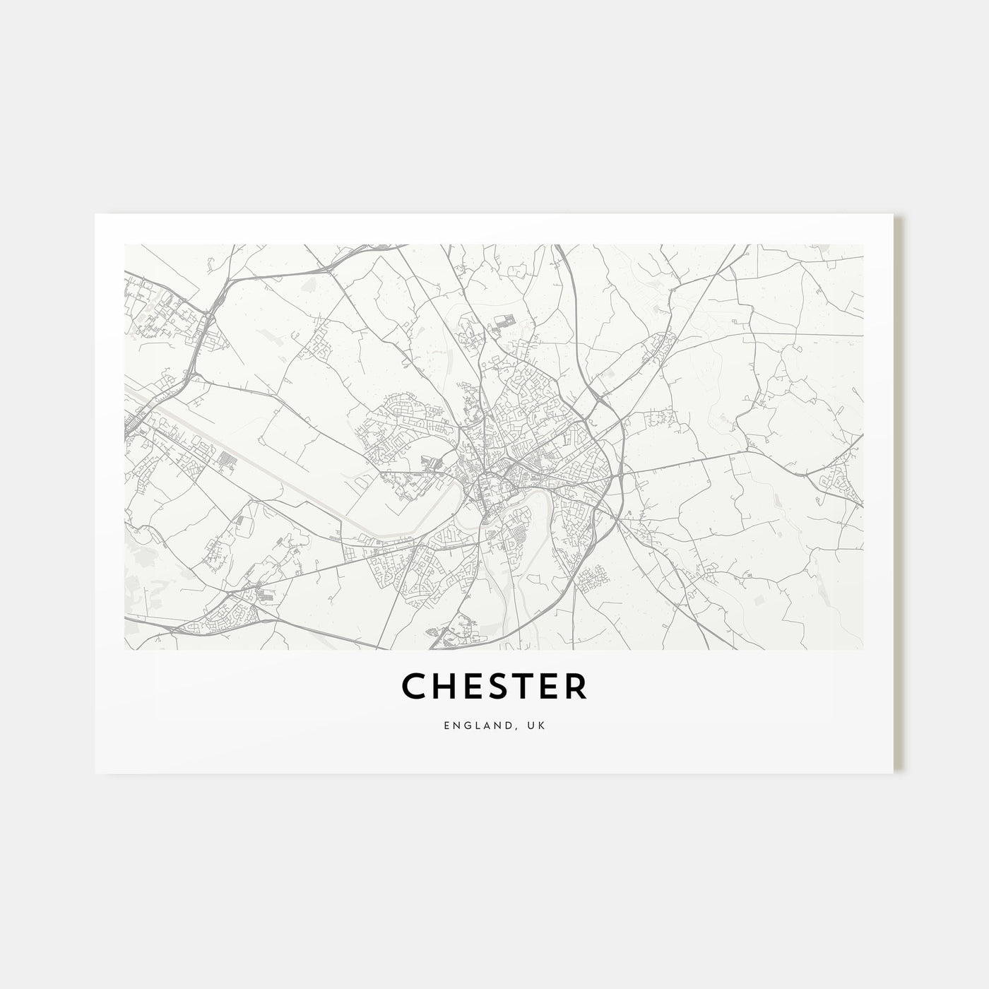 Chester Map Landscape Poster