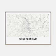 Chesterfield Map Landscape Poster