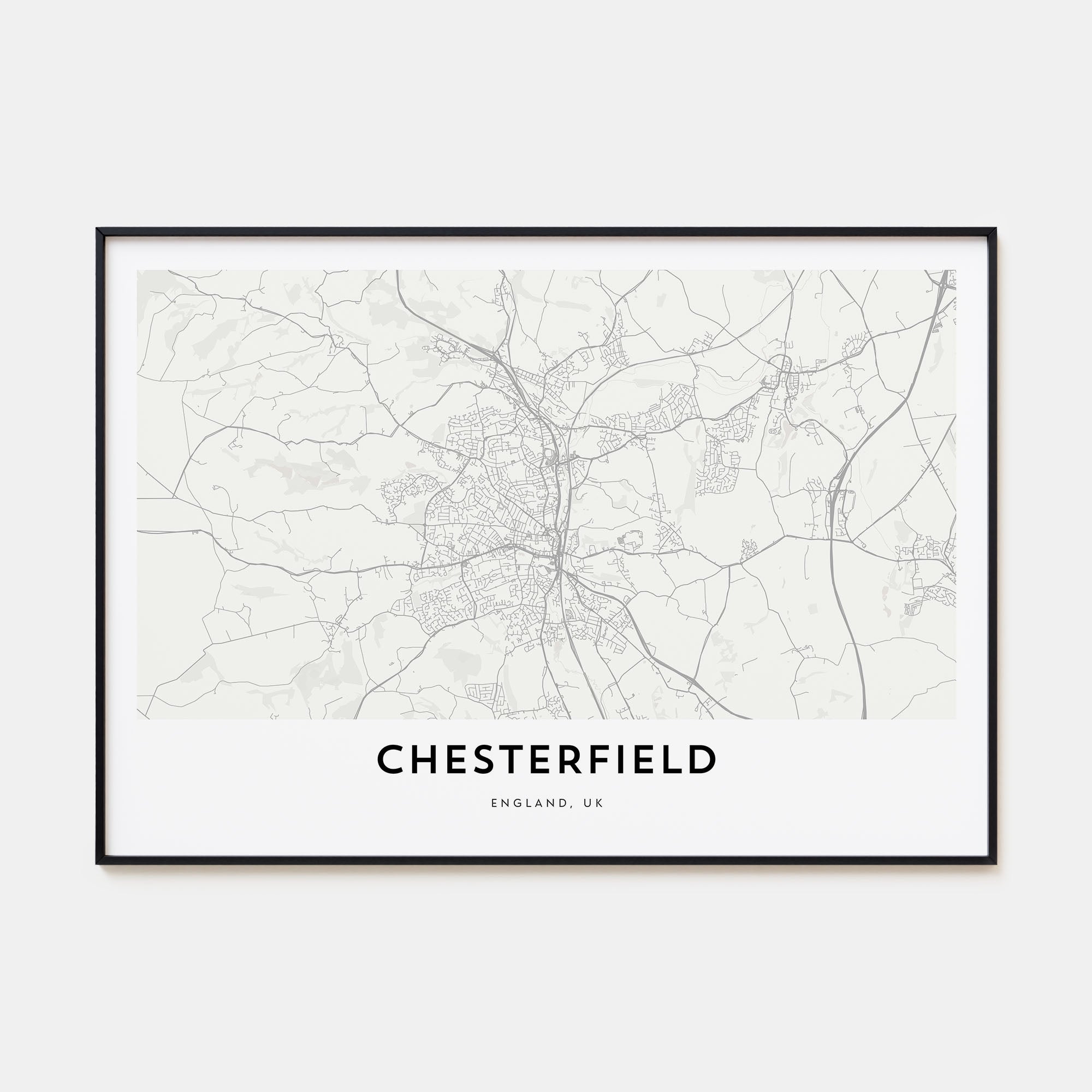 Chesterfield Map Landscape Poster